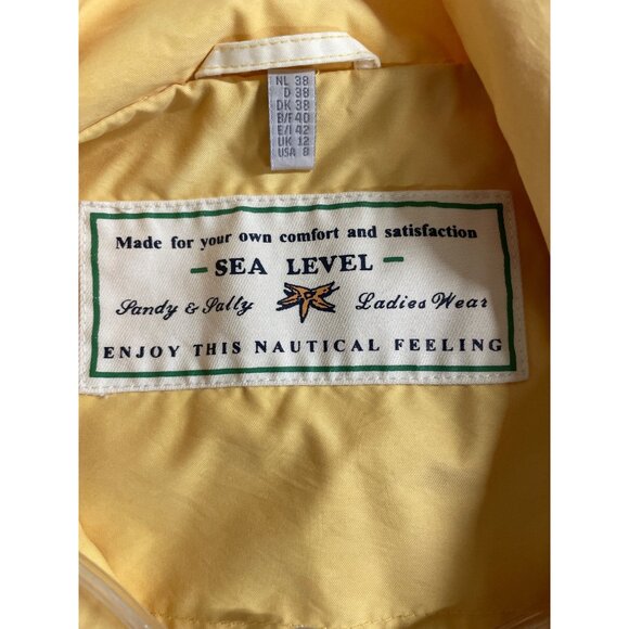 Sea Level Full Zip Yellow Jacket Womens Size 8 - Picture 8 of 9